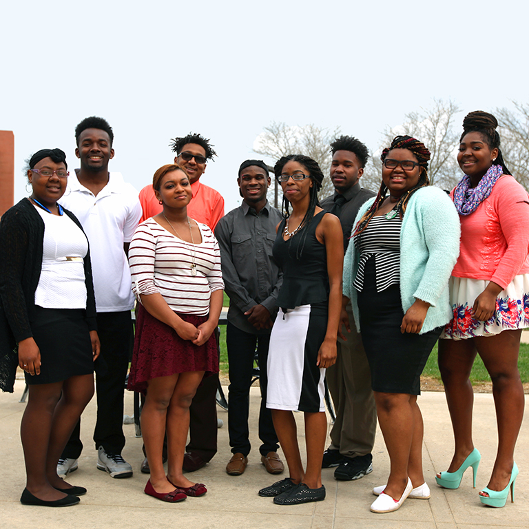 Students smiling.